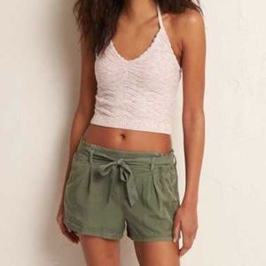 Aerie Woven Crop Halter Top